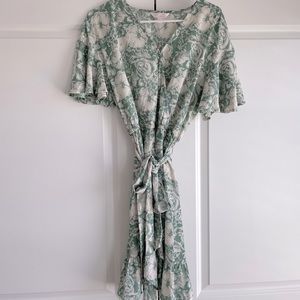 LC Lauren Conrad Floral Sage Green Dress